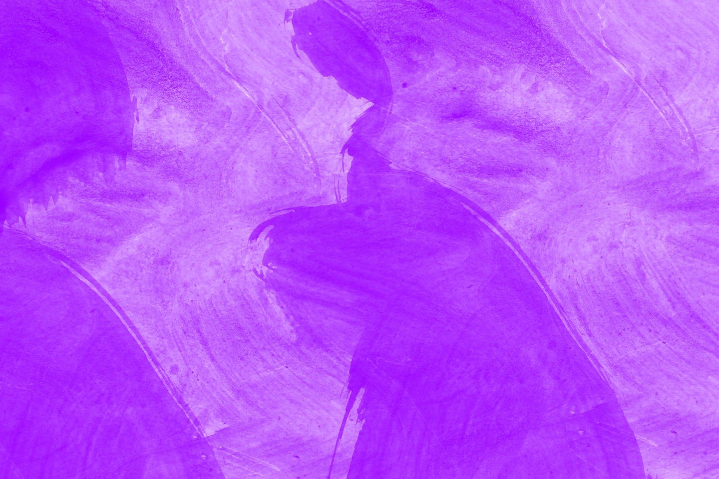 Purple and White Brush Strokes of Paint